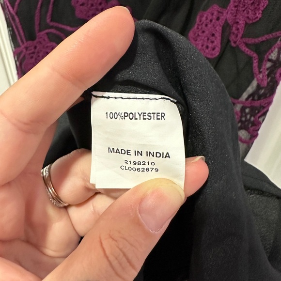 eShakti Wayward Fancies | Embroidered Purple Dress | Size: Medium - Picture 9 of 11